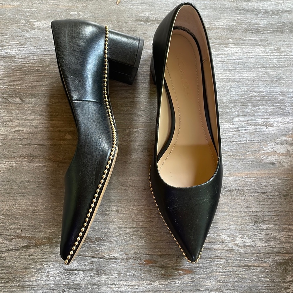 Coach studded block heels